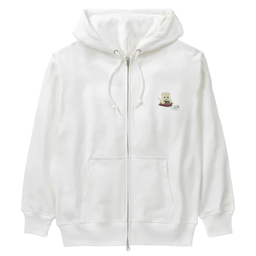 抹茶とわにゃーくん Heavyweight Zip Hoodie