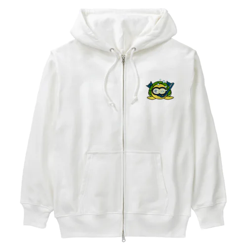 シュノーケリング亀ちゃん Heavyweight Zip Hoodie