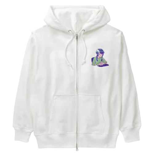 事務作業をする女性 Heavyweight Zip Hoodie