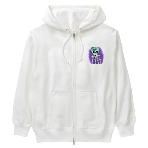 一人ぼっちのガイコツ Heavyweight Zip Hoodie