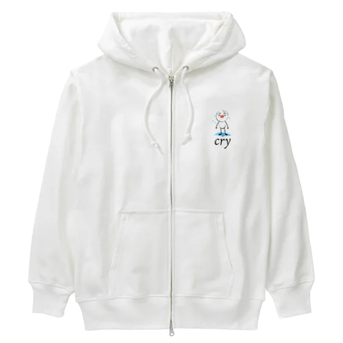 泣いている人 Heavyweight Zip Hoodie