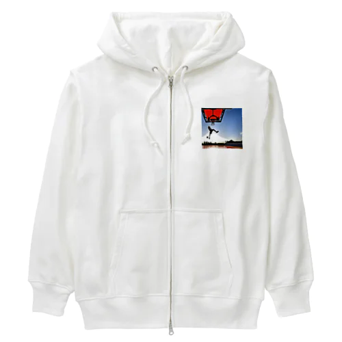 かっこいいバスケットボール Heavyweight Zip Hoodie