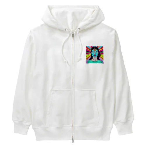 サイケ女子 Heavyweight Zip Hoodie