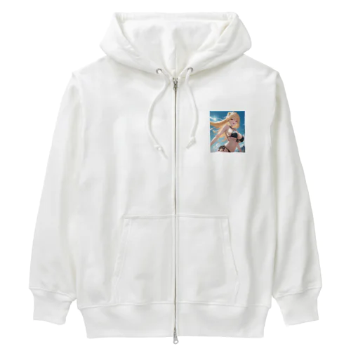 金髪黒ビキニちゃん Heavyweight Zip Hoodie