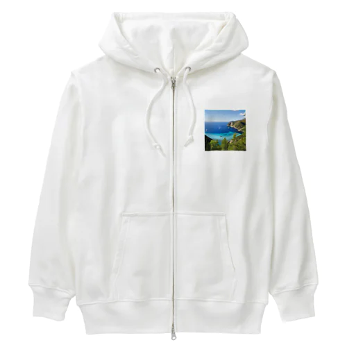 海辺で　ゆったり　バカンス Heavyweight Zip Hoodie