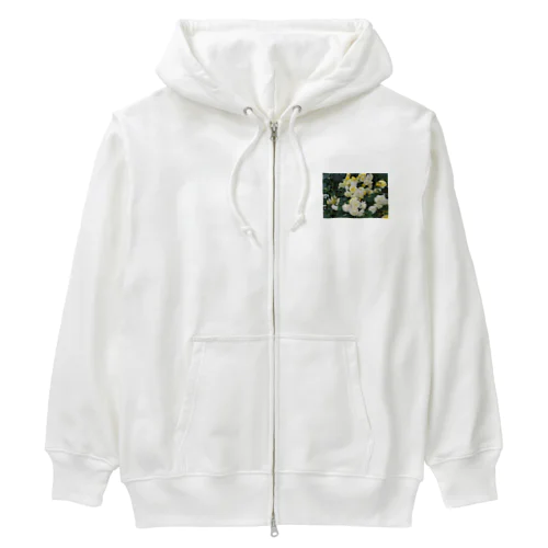 黄色い薔薇の花 Heavyweight Zip Hoodie