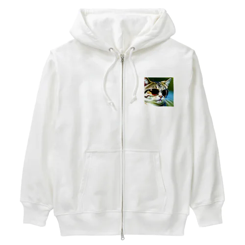 イカツイ猫さんのグッズ Heavyweight Zip Hoodie