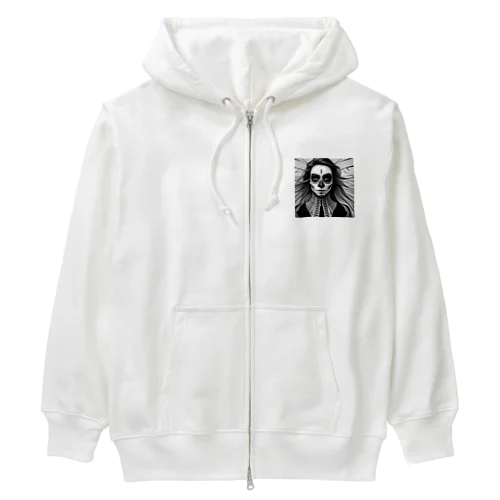 ハロウィン女性メイク Heavyweight Zip Hoodie