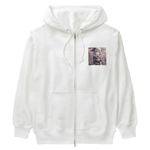 スクール萌え女子 Heavyweight Zip Hoodie