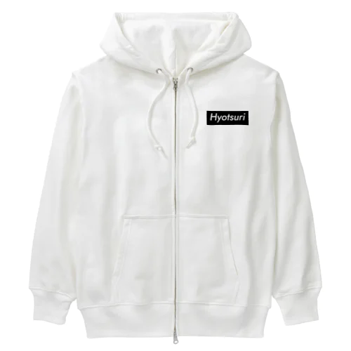 ひょう釣りブラック Heavyweight Zip Hoodie