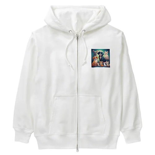 可愛いペットたちのグッズです。 Heavyweight Zip Hoodie