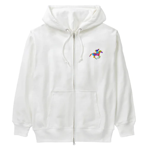 うま　jigsaw puzzle Heavyweight Zip Hoodie