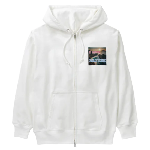 I LOVE NATURE Heavyweight Zip Hoodie