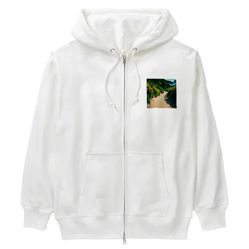 綺麗な道、海の楽園へグッズ Heavyweight Zip Hoodie