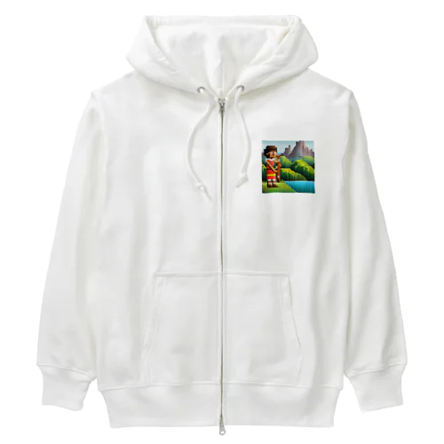 ドット絵のディジュリドゥ Heavyweight Zip Hoodie