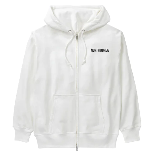 北朝鮮 ロゴブラック Heavyweight Zip Hoodie