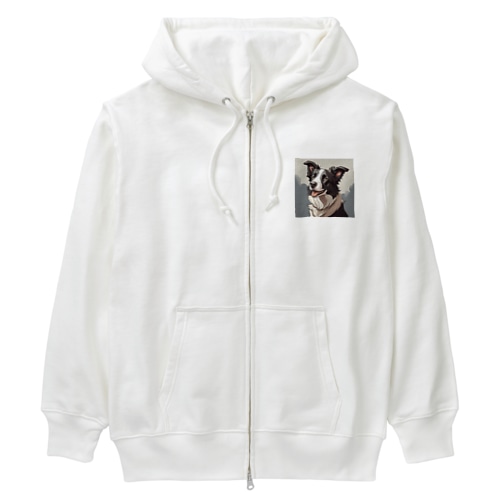 ボーダーコリーのペパー Heavyweight Zip Hoodie