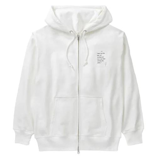 motivation words Heavyweight Zip Hoodie