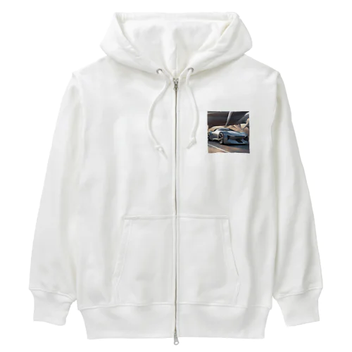 未来の車に乗りたいかい Heavyweight Zip Hoodie