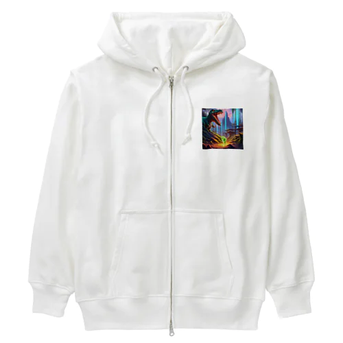 古代の巨大生物たち Heavyweight Zip Hoodie