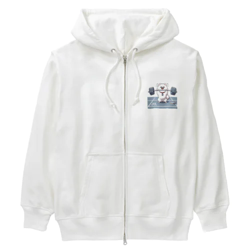 トレラニアン　ホワイト Heavyweight Zip Hoodie