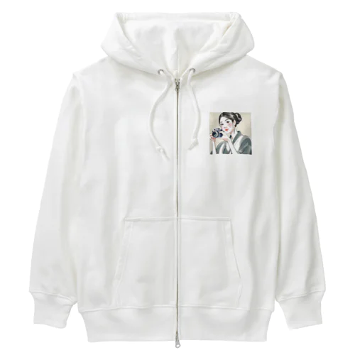 和美さん写真を撮る Heavyweight Zip Hoodie