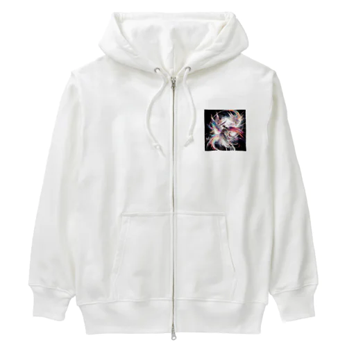 白き翼、黒き翼。その手に抱くは愛しの君! Heavyweight Zip Hoodie