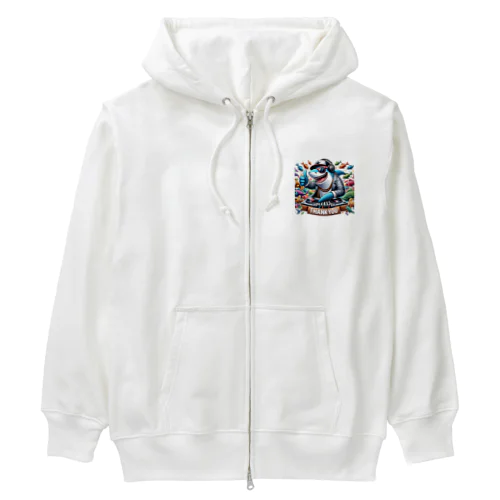 DJシャーク(thank you) Heavyweight Zip Hoodie