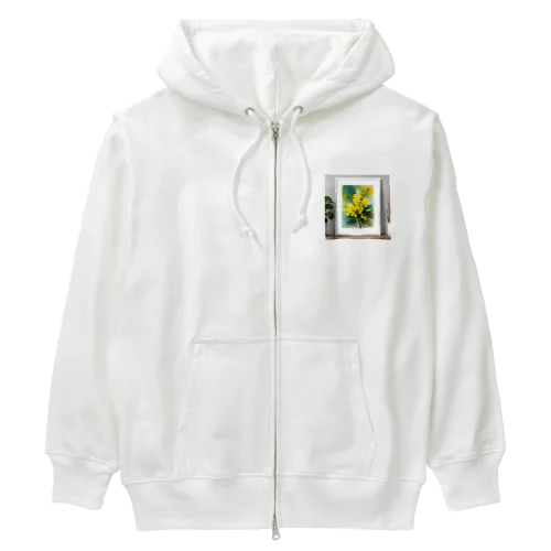 水彩グラフィックミモザTシャツ Heavyweight Zip Hoodie