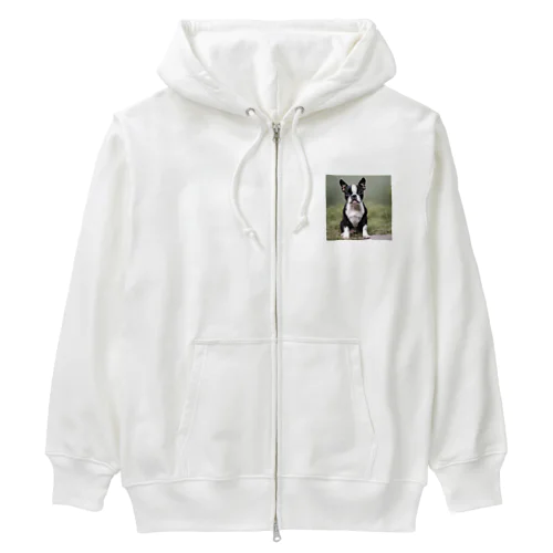 キュートなボストンテリアのグッズ Heavyweight Zip Hoodie