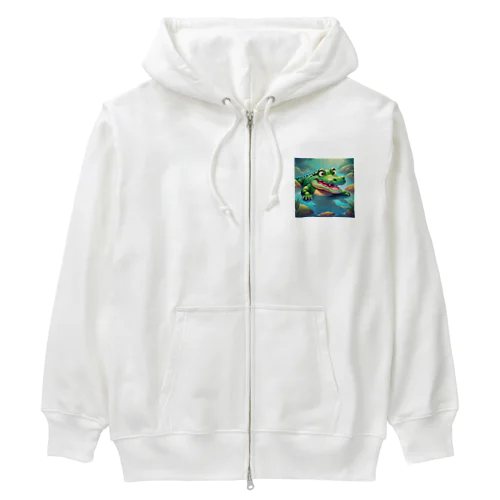 かわいいワニさんのグッズ Heavyweight Zip Hoodie