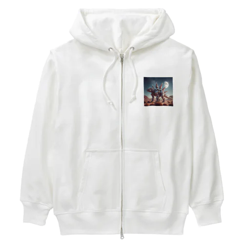 彷徨うステゴサウルス・ナイト Heavyweight Zip Hoodie