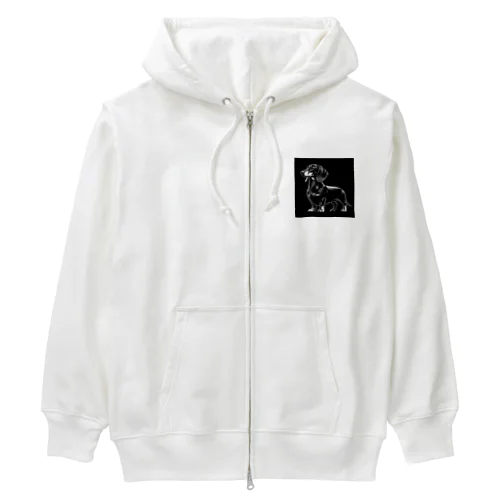 ダックスフンド Heavyweight Zip Hoodie