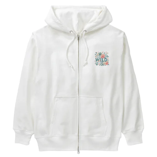 綺麗な花とwildと Heavyweight Zip Hoodie