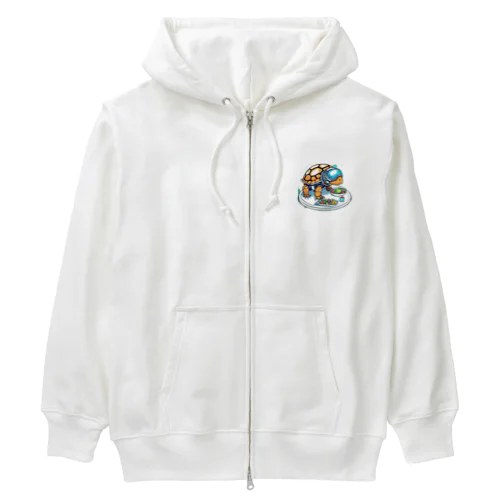 ご飯を食べてるメカニックカメ　パーカー Heavyweight Zip Hoodie