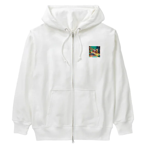 Run Cat Heavyweight Zip Hoodie