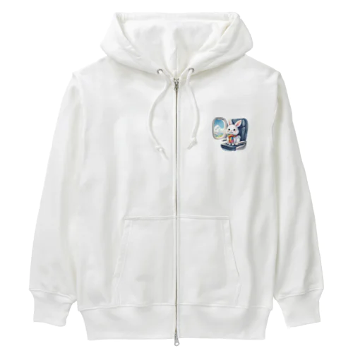 Sitting rabbit（座るウサギ） Heavyweight Zip Hoodie