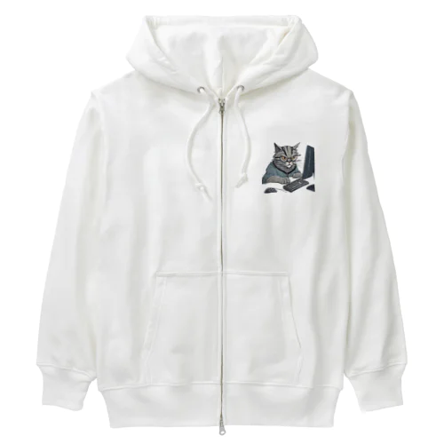 開発者猫 Heavyweight Zip Hoodie