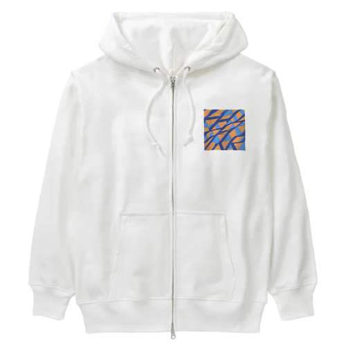 ティールオレンジ Heavyweight Zip Hoodie