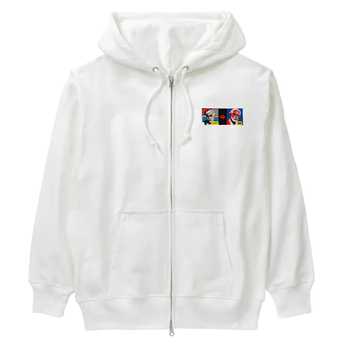 シラフ→泥酔　サンタクロース Heavyweight Zip Hoodie