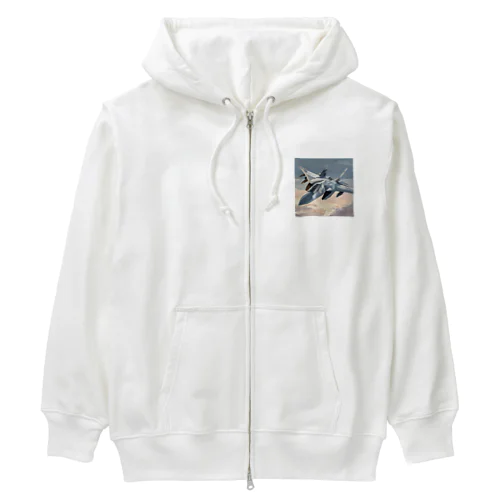 スホーイ57のイラストグッズ Heavyweight Zip Hoodie