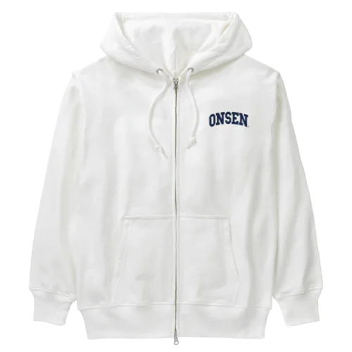 温泉大学（ネイビー） Heavyweight Zip Hoodie