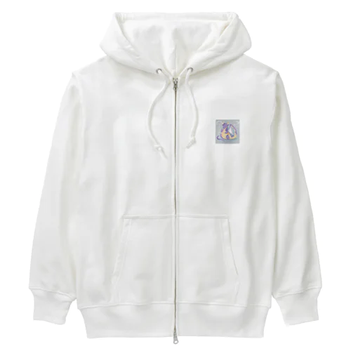 癒し系で可愛い干支の辰馬さん Heavyweight Zip Hoodie