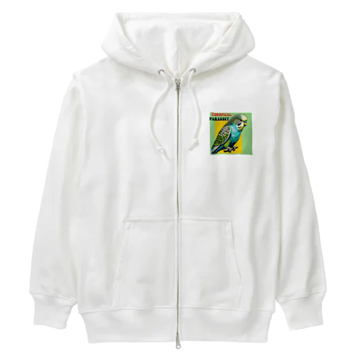 トロピカルパラキート ヒッピーインコ Heavyweight Zip Hoodie