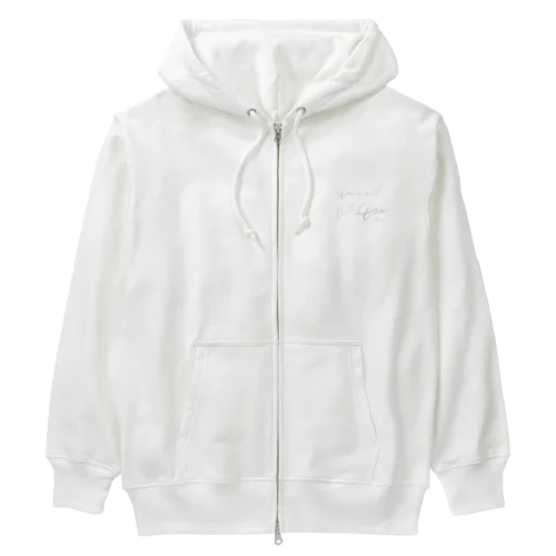 ONE FOR ALL ALL FOR ONE（white） Heavyweight Zip Hoodie