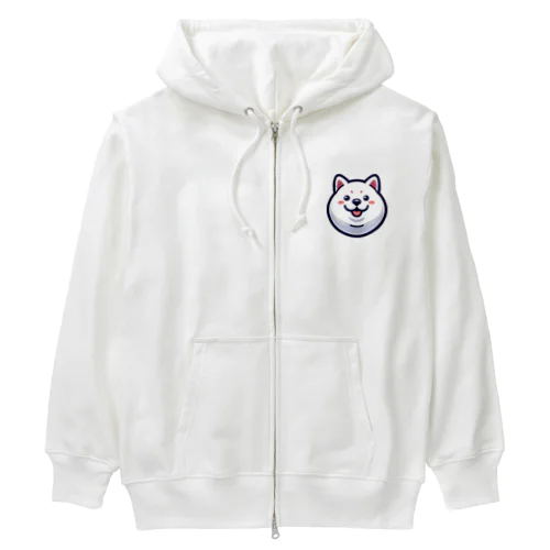 丸顔シリーズ柴犬バージョン Heavyweight Zip Hoodie