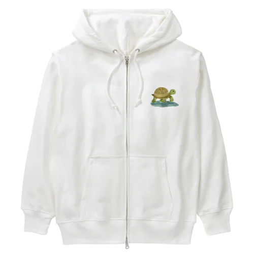 癒やしのカメのグッズ Heavyweight Zip Hoodie