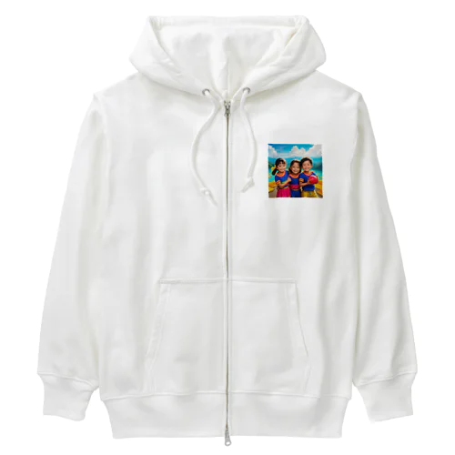 笑顔の子どもたち Heavyweight Zip Hoodie