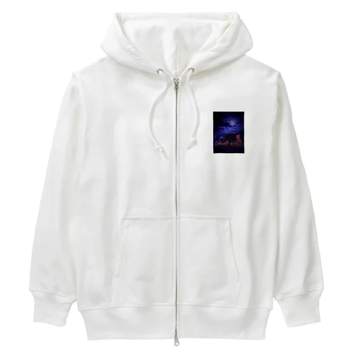 蒼い夜に Heavyweight Zip Hoodie