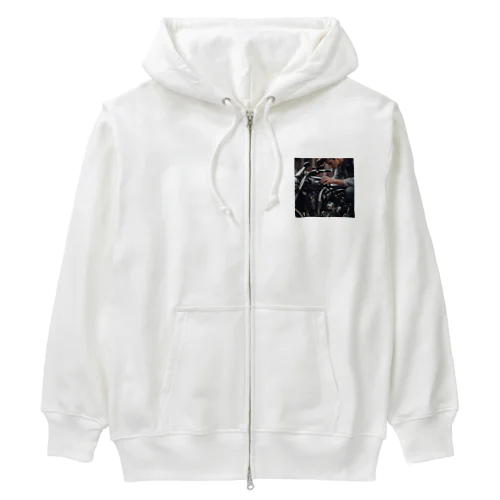 バイク整備 Heavyweight Zip Hoodie